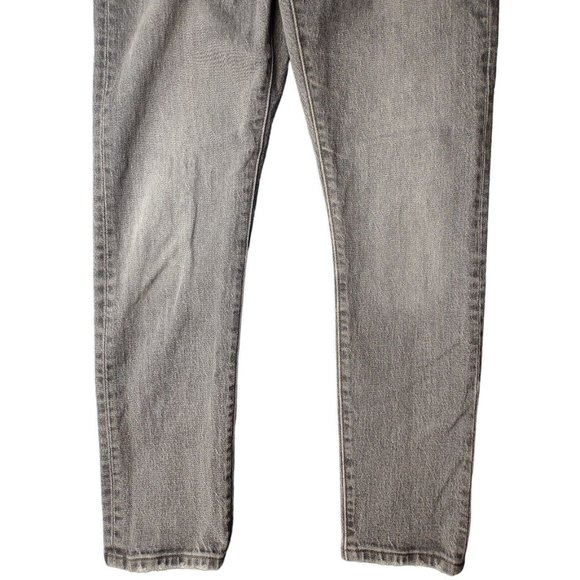 Levi’s Premium Big E 501 S Skinny Jean Black Distressed Button Fly Women 29 x 28 - Picture 4 of 9